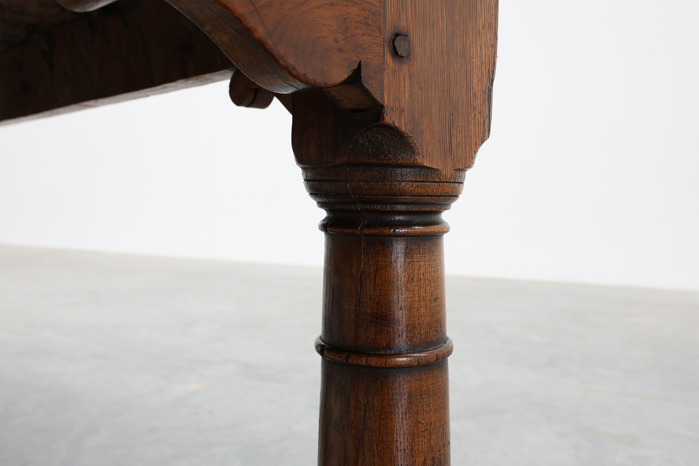 Large French Oak Refectory Dining Table, Renaissance Revival, circa 1880thumbnail